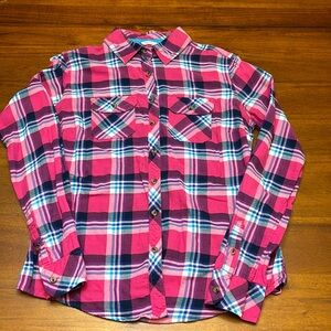 Aeropostale button up soft plaid shirt. Size women’s medium. 100% cotton
